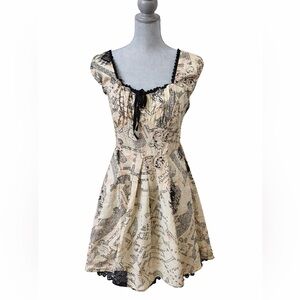 Harry Potter Hot Topic Exclusive Print Dress w/ Lace Trim (Size L)